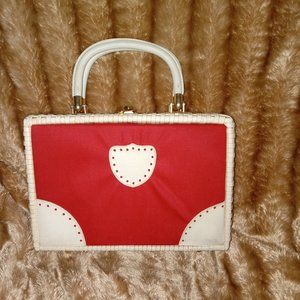 Vintage wicker top purse